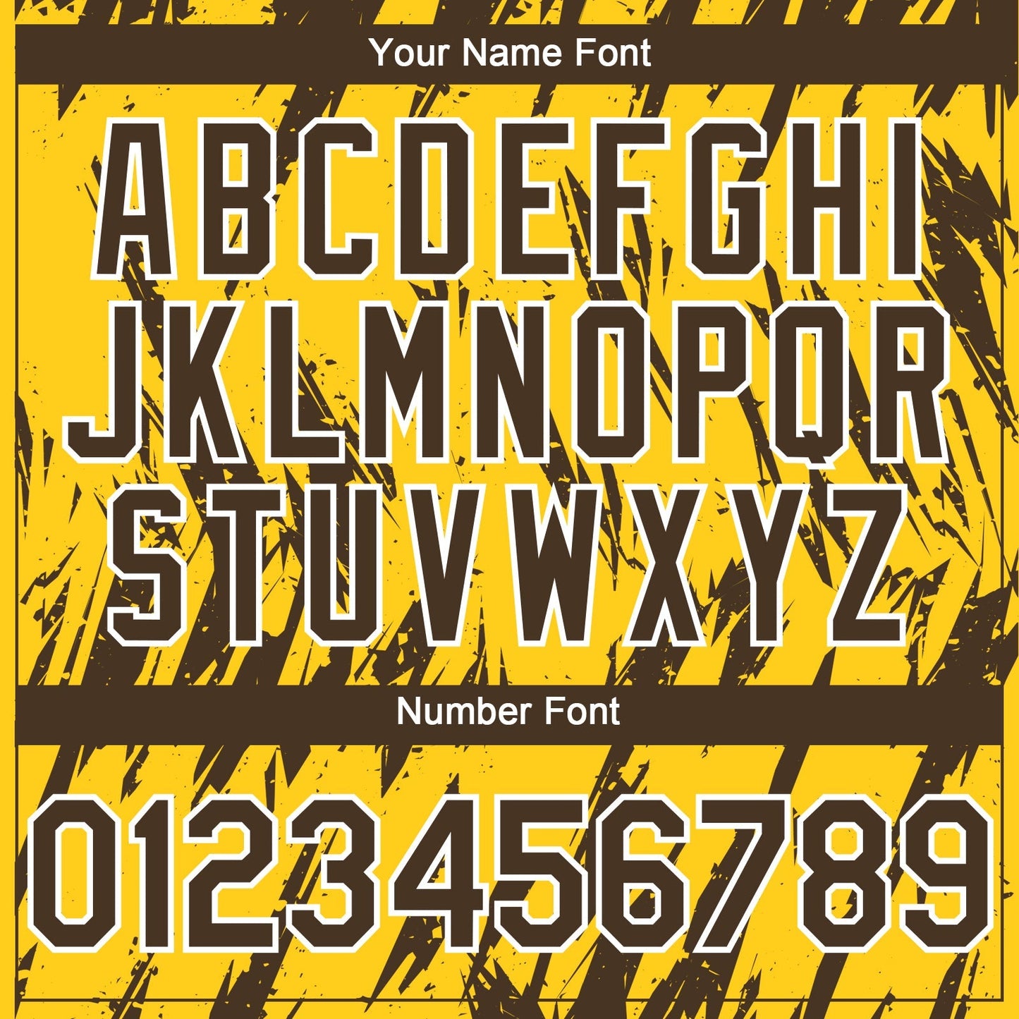 Custom Yellow Brown-White Splatter Torn Sharp Brush Stroke Authentic Baseball Jersey baseball jersey product view 5