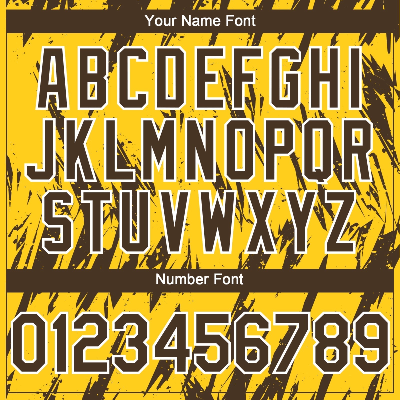 Custom Yellow Brown-White Splatter Torn Sharp Brush Stroke Authentic Baseball Jersey baseball jersey product view 5
