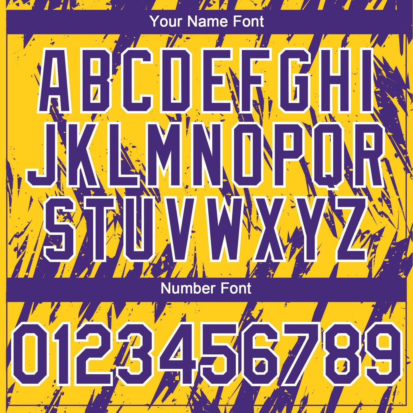 Custom Yellow Purple-White Splatter Torn Sharp Brush Stroke Authentic Baseball Jersey baseball jersey product view 5