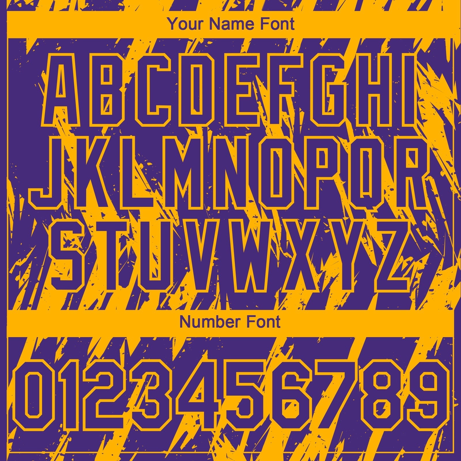 Custom Purple Gold Splatter Torn Sharp Brush Stroke Authentic Baseball Jersey baseball jersey product view 5