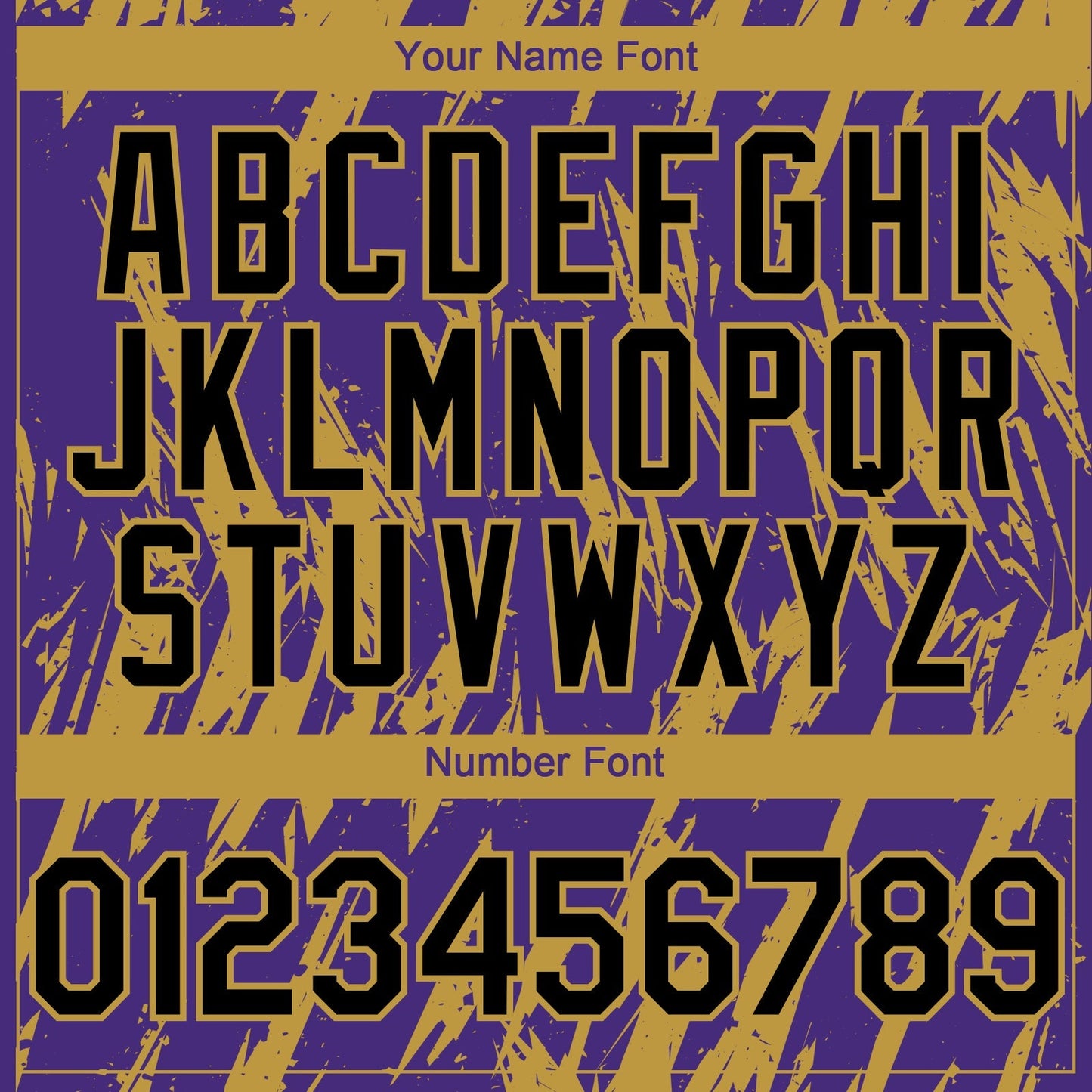 Custom Purple Old Gold Splatter Torn Sharp Brush Stroke Authentic Baseball Jersey baseball jersey product view 5