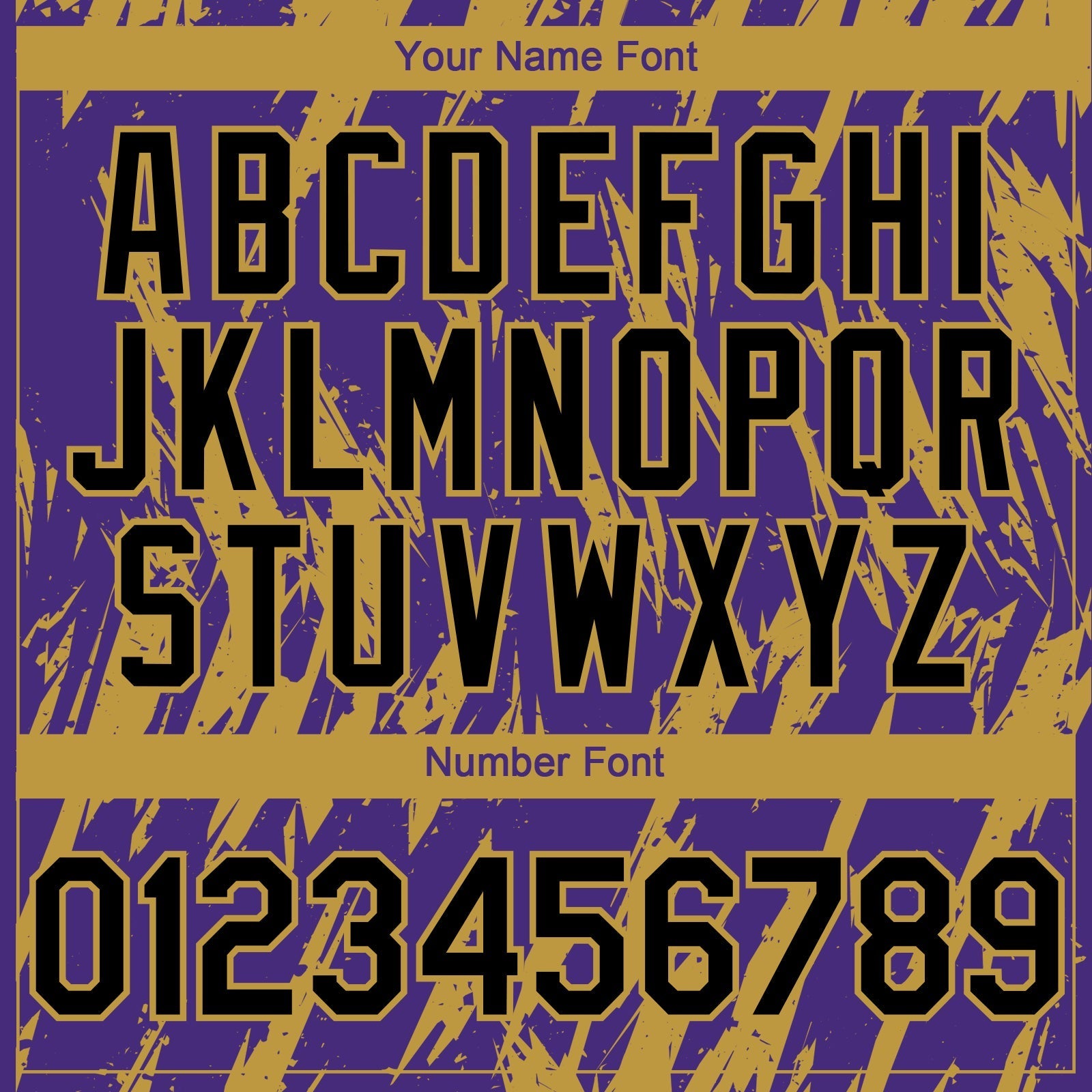 Custom Purple Old Gold Splatter Torn Sharp Brush Stroke Authentic Baseball Jersey baseball jersey product view 5