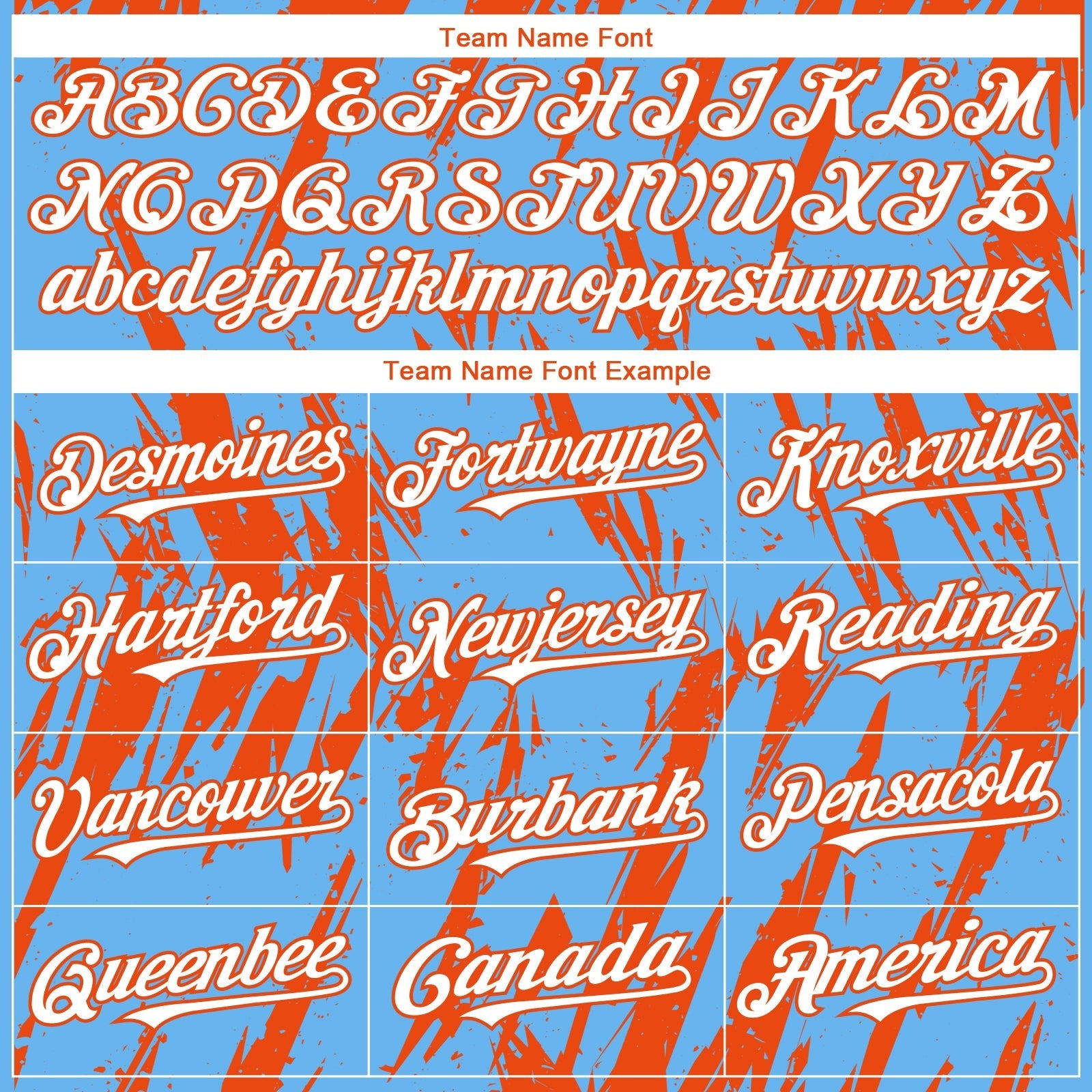 Custom Sky Blue White-Orange Splatter Torn Sharp Brush Stroke Authentic Baseball Jersey baseball jersey product view 4