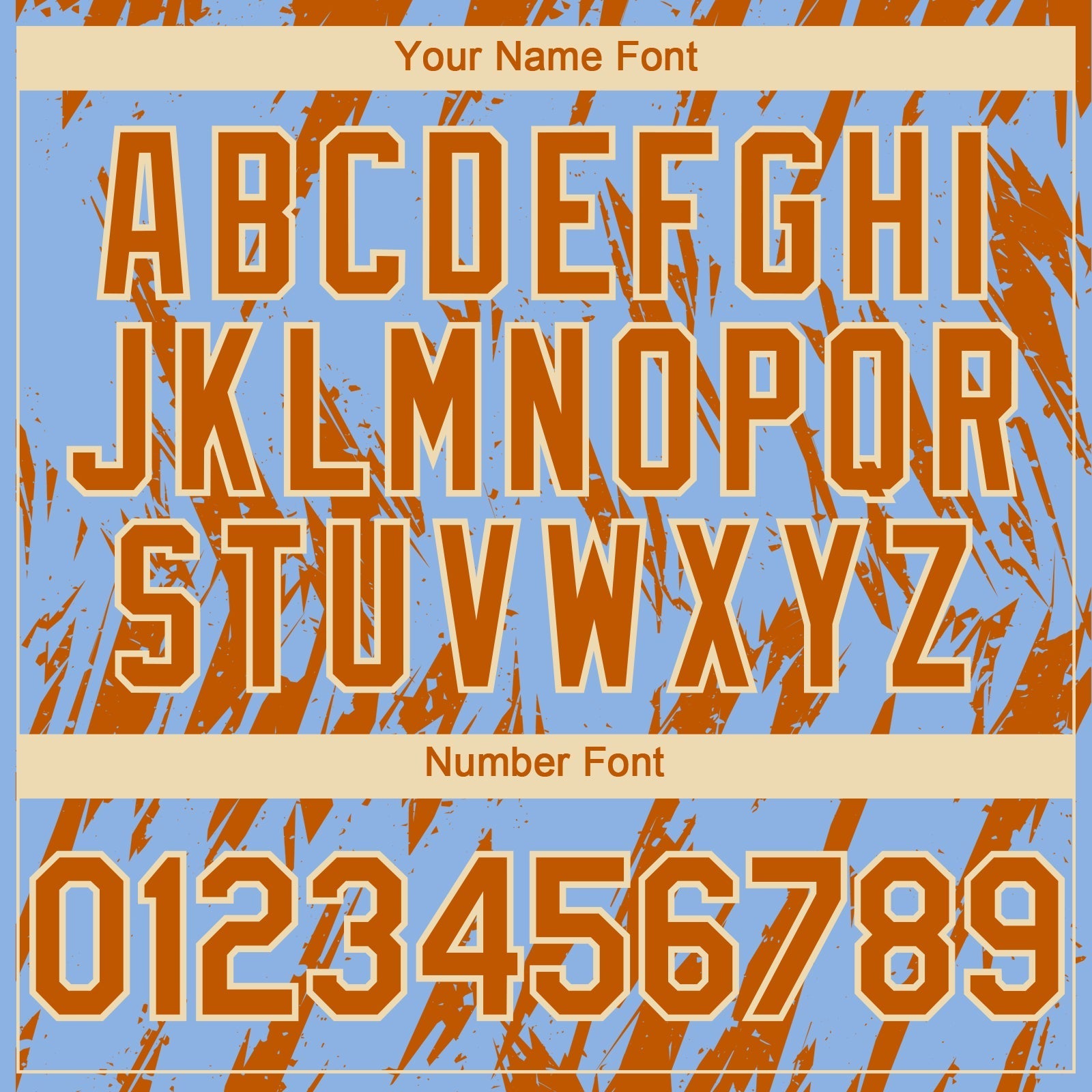 Custom Light Blue Bay Orange-Cream Splatter Torn Sharp Brush Stroke Authentic Baseball Jersey baseball jersey product view 5