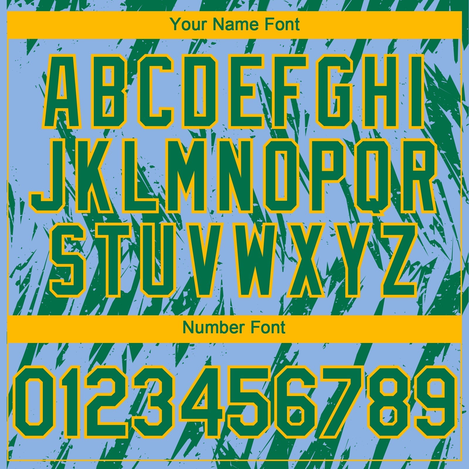 Custom Light Blue Kelly Green-Gold Splatter Torn Sharp Brush Stroke Authentic Baseball Jersey baseball jersey product view 5