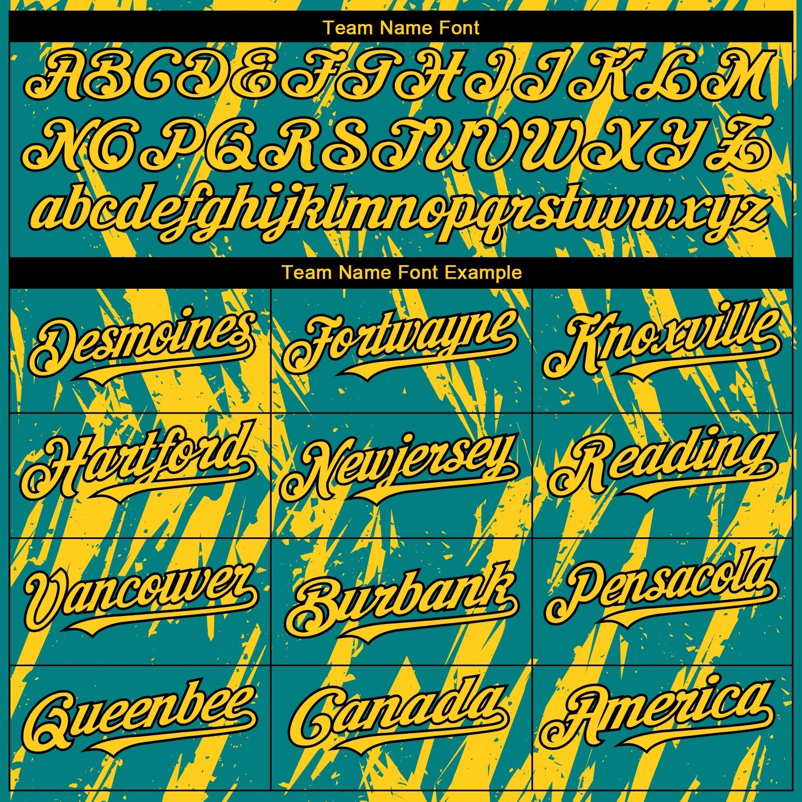 Custom Teal Yellow-Black Splatter Torn Sharp Brush Stroke Authentic Baseball Jersey baseball jersey product view 4