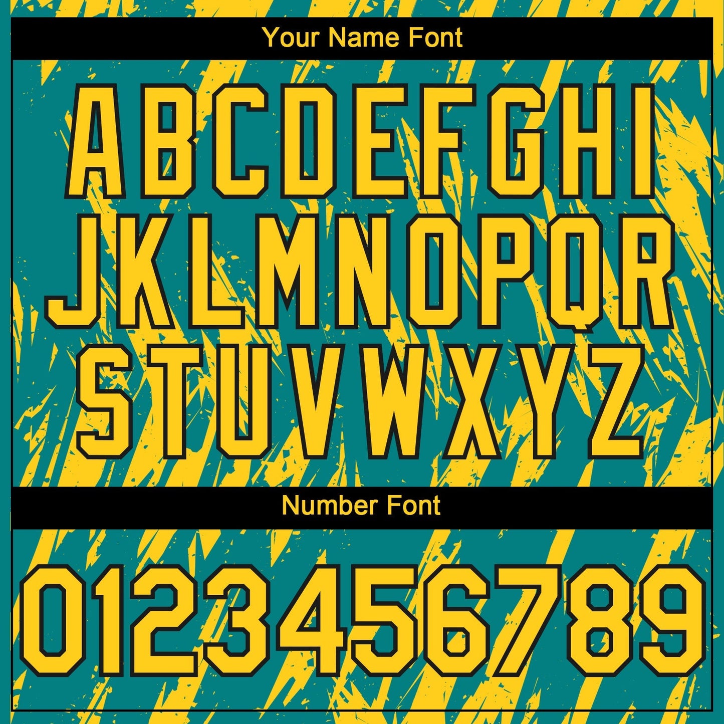 Custom Teal Yellow-Black Splatter Torn Sharp Brush Stroke Authentic Baseball Jersey baseball jersey product view 5