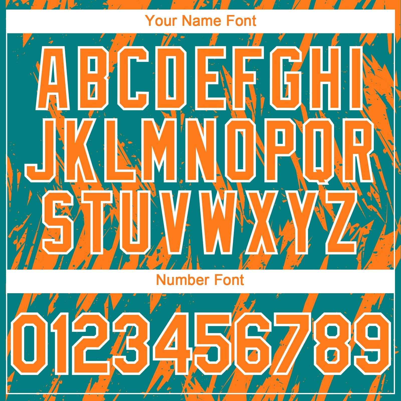 Custom Teal Bay Orange-White Splatter Torn Sharp Brush Stroke Authentic Baseball Jersey baseball jersey product view 5