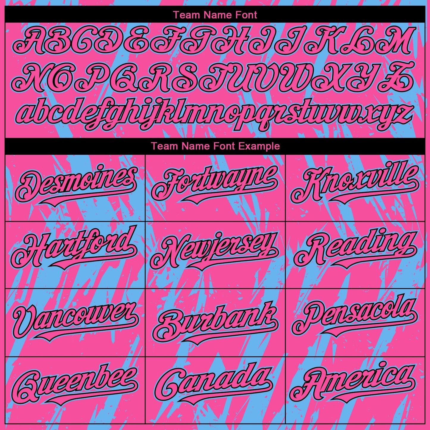 Custom Pink Black-Sky Blue Splatter Torn Sharp Brush Stroke Authentic Baseball Jersey baseball jersey product view 4