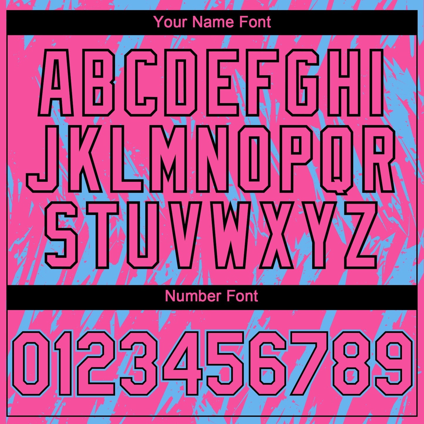 Custom Pink Black-Sky Blue Splatter Torn Sharp Brush Stroke Authentic Baseball Jersey baseball jersey product view 5