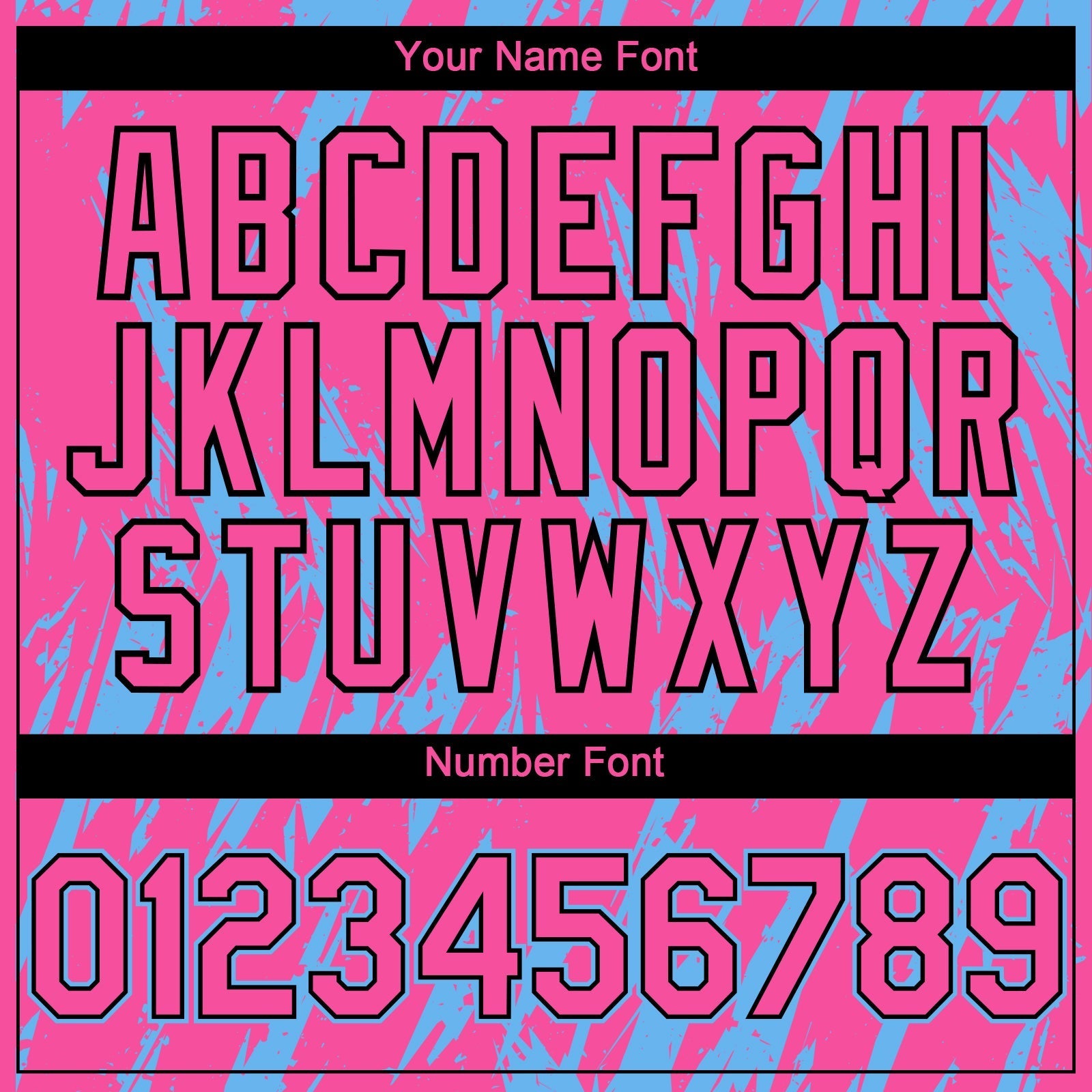 Custom Pink Black-Sky Blue Splatter Torn Sharp Brush Stroke Authentic Baseball Jersey baseball jersey product view 5