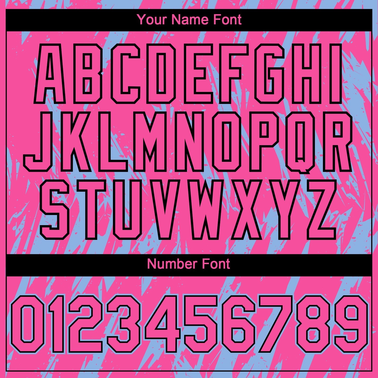 Custom Pink Black-Light Blue Splatter Torn Sharp Brush Stroke Authentic Baseball Jersey baseball jersey product view 5