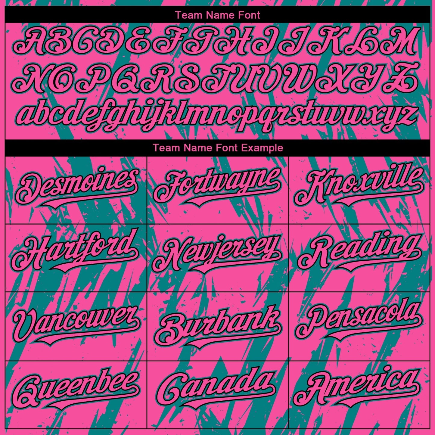 Custom Pink Black-Teal Splatter Torn Sharp Brush Stroke Authentic Baseball Jersey baseball jersey product view 4