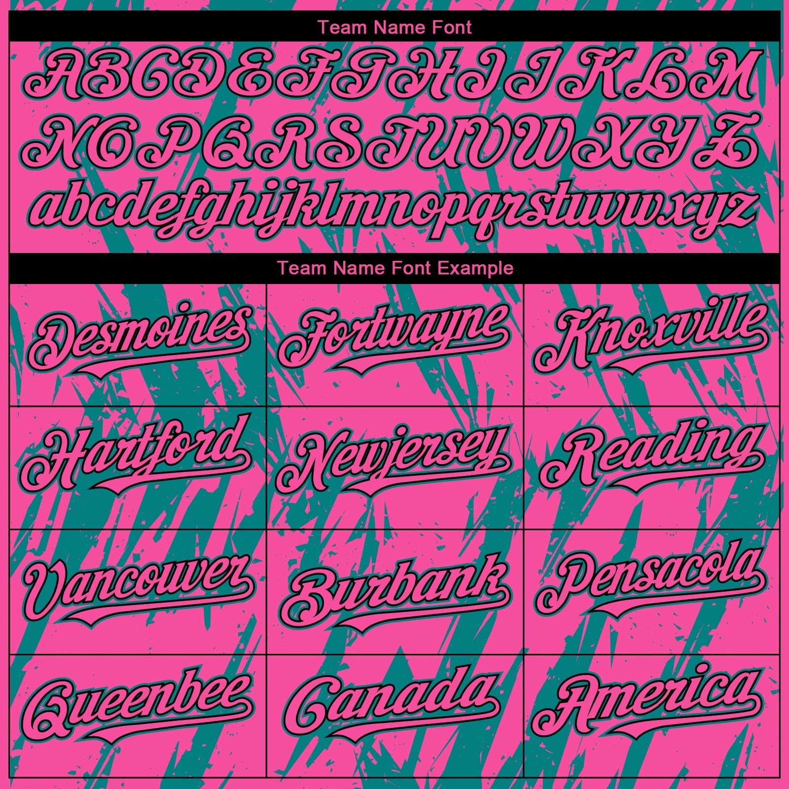 Custom Pink Black-Teal Splatter Torn Sharp Brush Stroke Authentic Baseball Jersey baseball jersey product view 4
