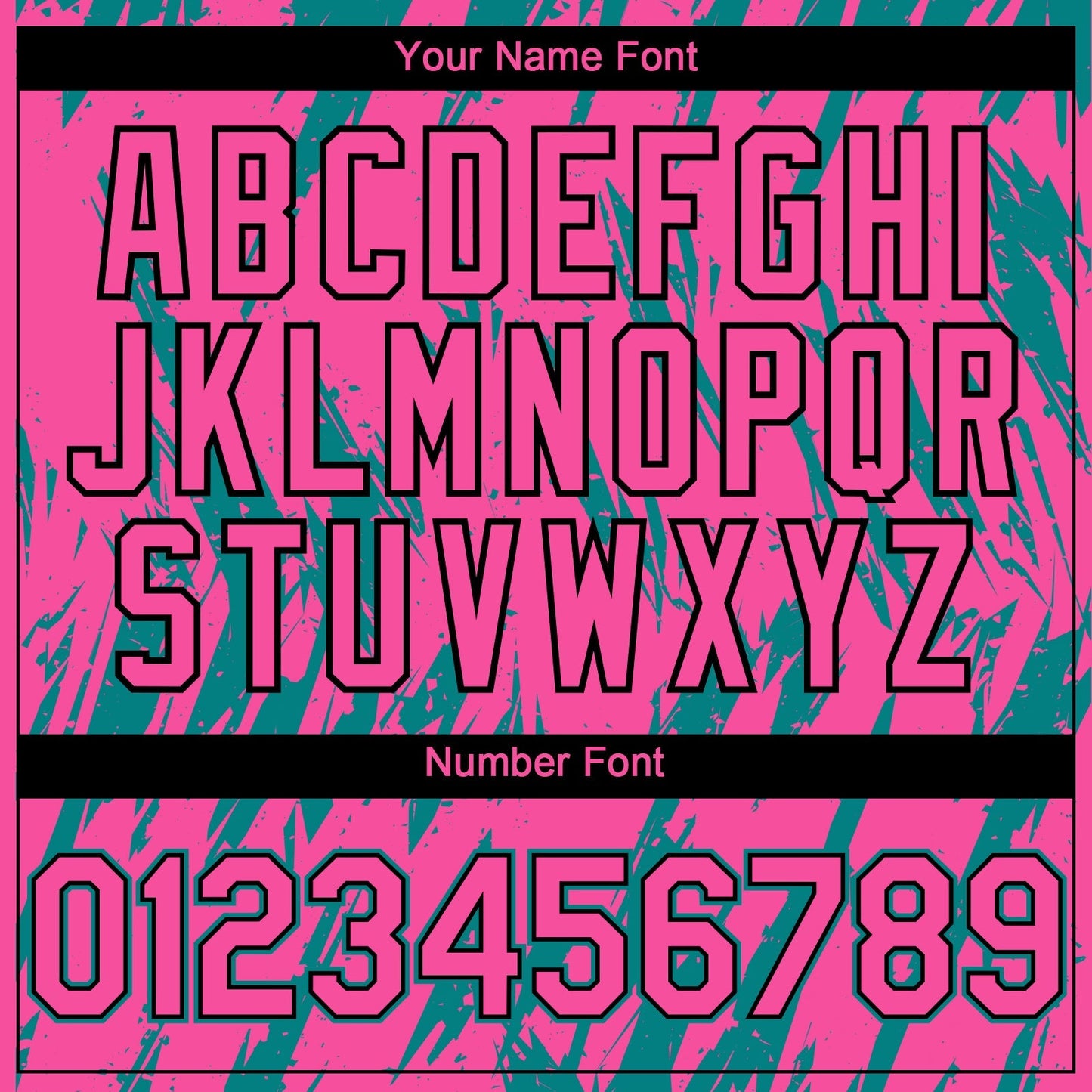 Custom Pink Black-Teal Splatter Torn Sharp Brush Stroke Authentic Baseball Jersey baseball jersey product view 5