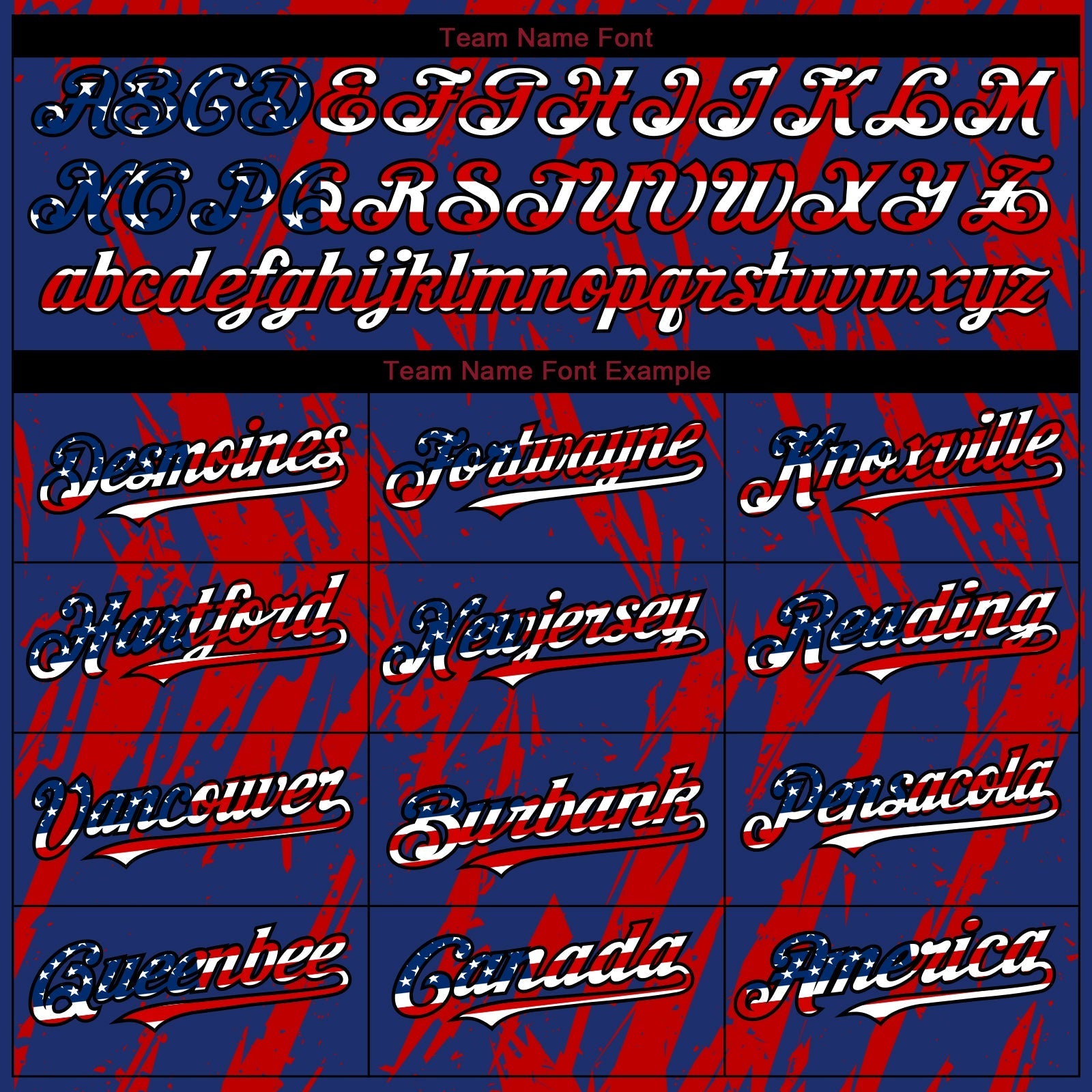 Custom Royal Vintage USA Flag Black-Red Splatter Torn Sharp Brush Stroke Authentic Baseball Jersey baseball jersey product view 4