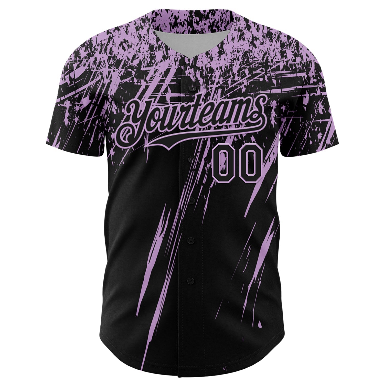 Custom Black Light Purple Distressed Scratch Brush Stroke Authentic Baseball Jersey baseball jersey product view 2