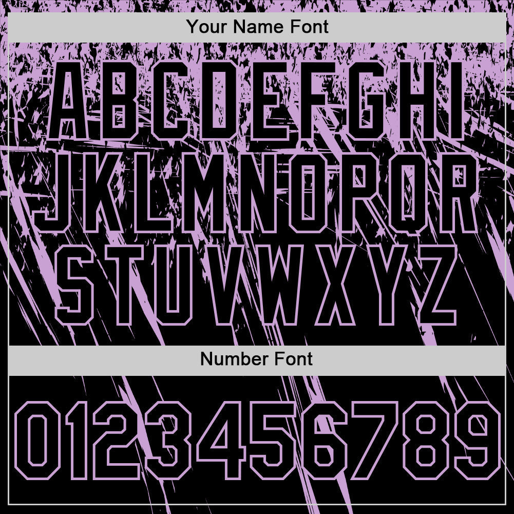 Custom Black Light Purple Distressed Scratch Brush Stroke Authentic Baseball Jersey baseball jersey product view 5