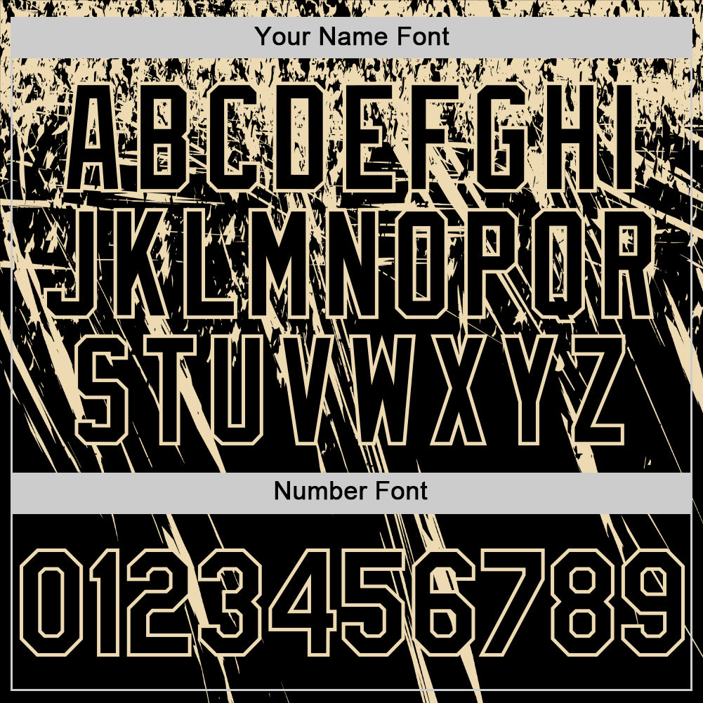 Custom Black Cream Distressed Scratch Brush Stroke Authentic Baseball Jersey baseball jersey product view 5