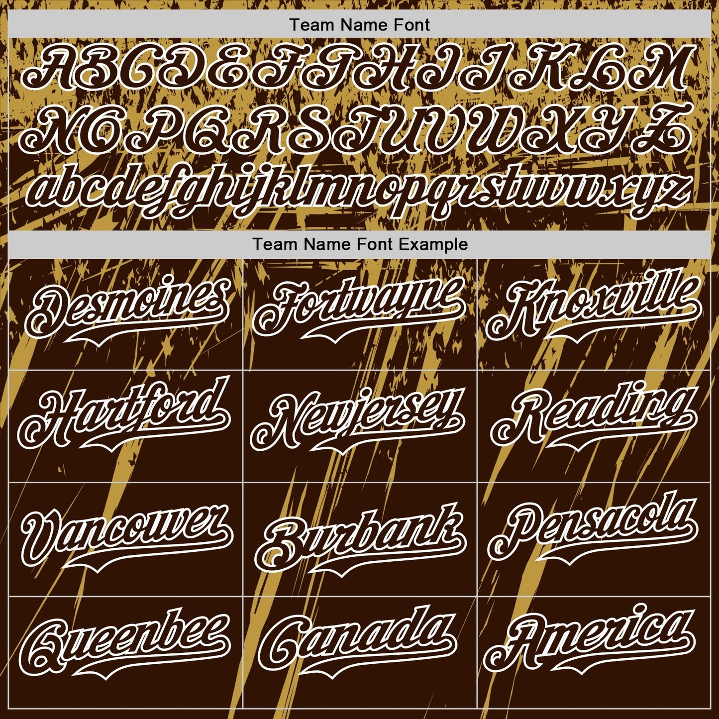 Custom Brown Old Gold-White Distressed Scratch Brush Stroke Authentic Baseball Jersey baseball jersey product view 4