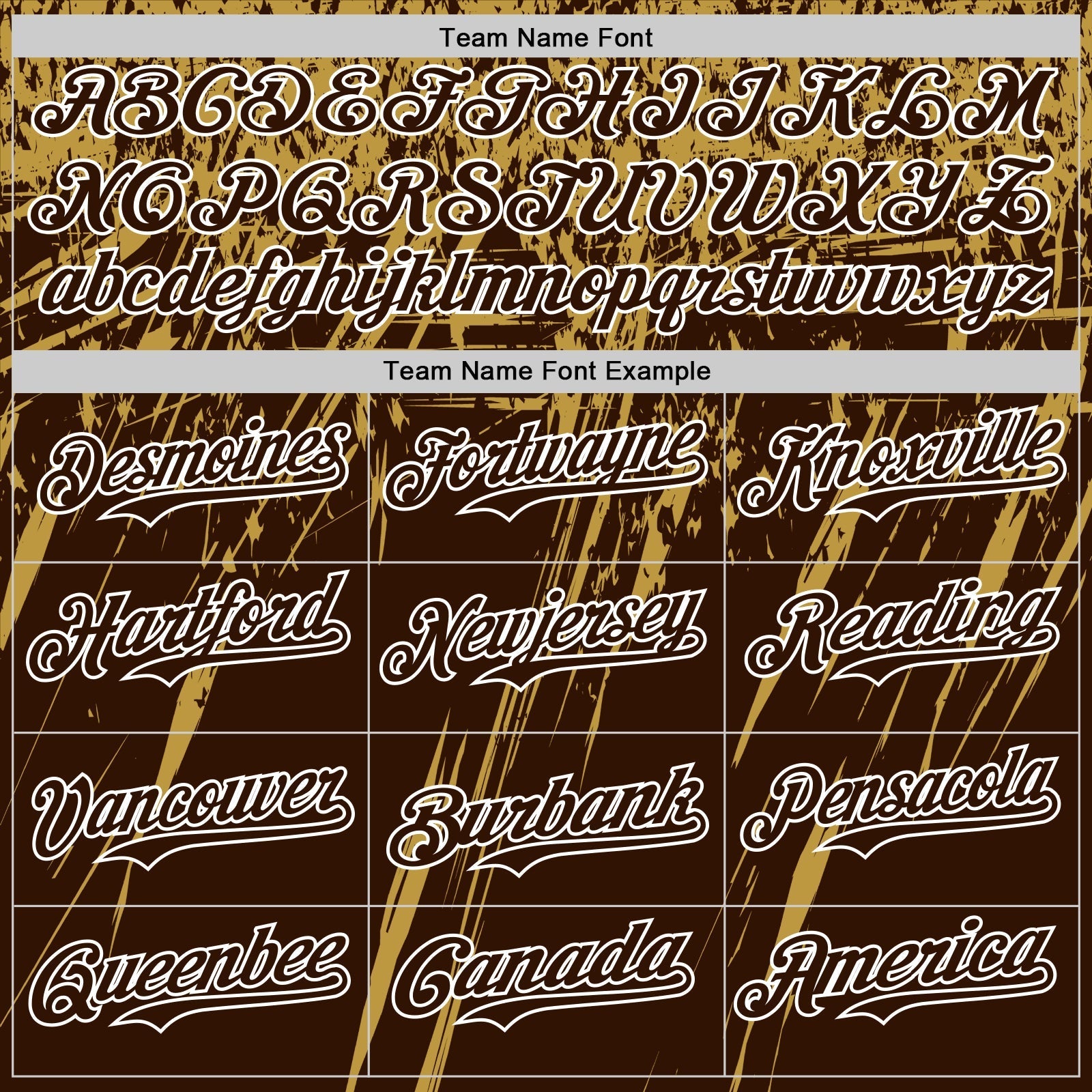 Custom Brown Old Gold-White Distressed Scratch Brush Stroke Authentic Baseball Jersey baseball jersey product view 4