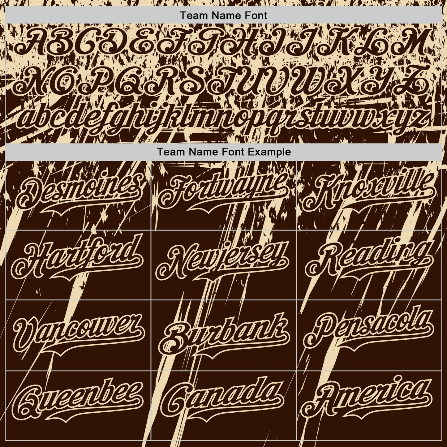Custom Brown Cream Distressed Scratch Brush Stroke Authentic Baseball Jersey baseball jersey product view 4