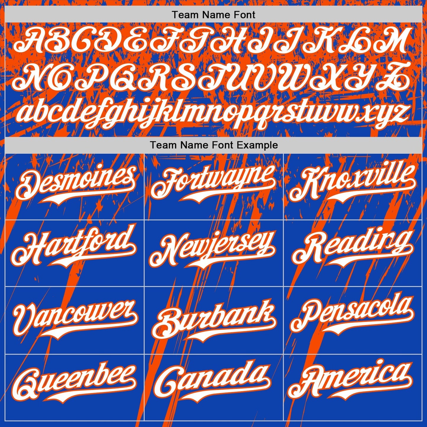 Custom Thunder Blue White-Orange Distressed Scratch Brush Stroke Authentic Baseball Jersey baseball jersey product view 4