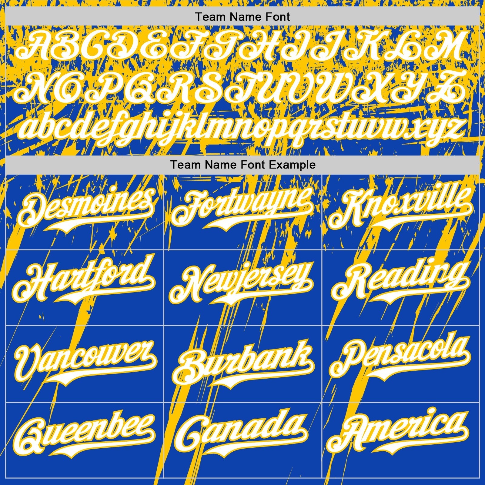 Custom Thunder Blue White-Yellow Distressed Scratch Brush Stroke Authentic Baseball Jersey baseball jersey product view 4