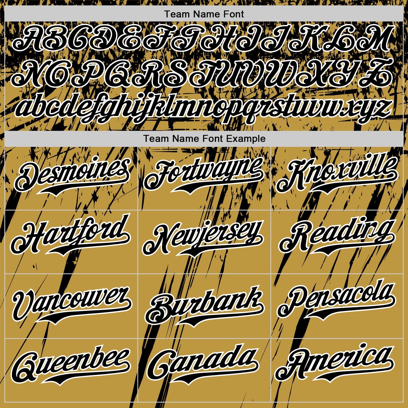 Custom Old Gold Black-White Distressed Scratch Brush Stroke Authentic Baseball Jersey baseball jersey product view 4