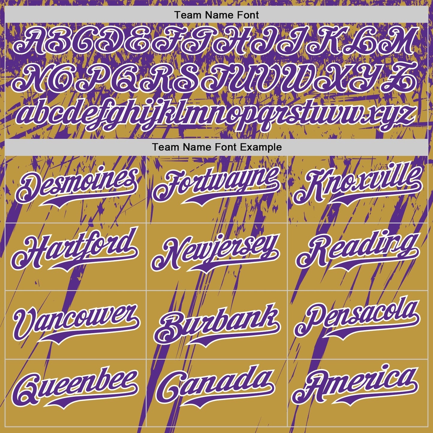 Custom Old Gold Purple-White Distressed Scratch Brush Stroke Authentic Baseball Jersey baseball jersey product view 4