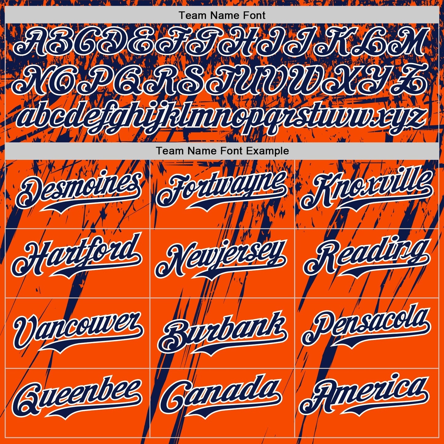 Custom Orange Navy-White Distressed Scratch Brush Stroke Authentic Baseball Jersey baseball jersey product view 4