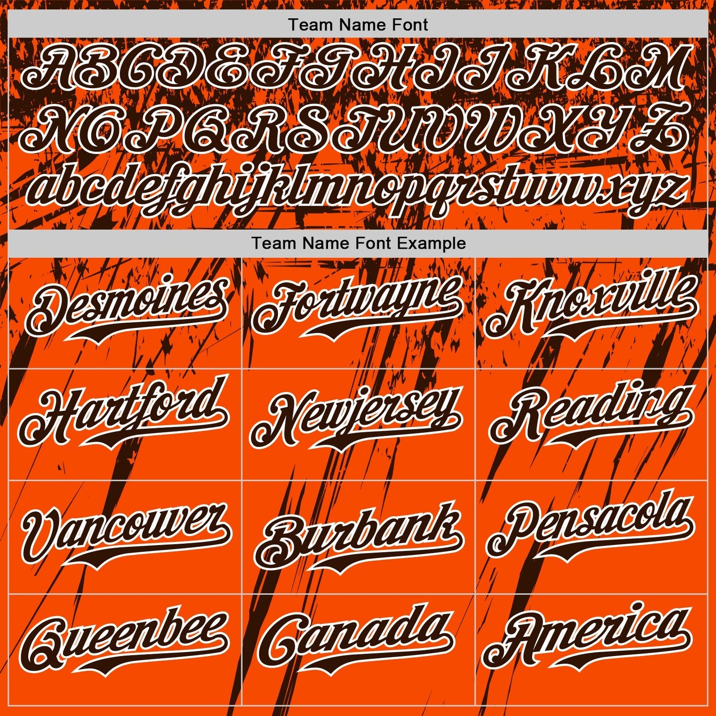 Custom Orange Brown-White Distressed Scratch Brush Stroke Authentic Baseball Jersey baseball jersey product view 4