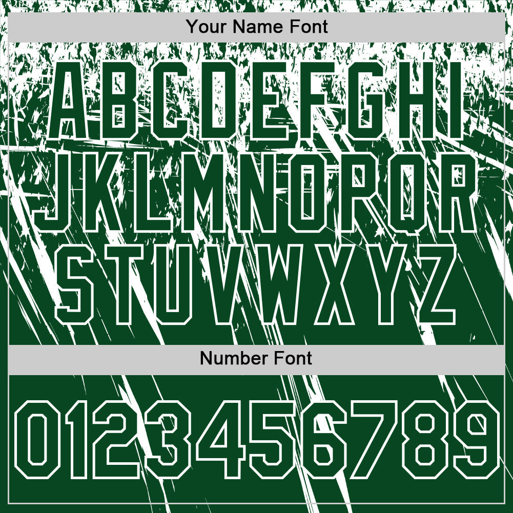 Custom Green White Distressed Scratch Brush Stroke Authentic Baseball Jersey baseball jersey product view 5