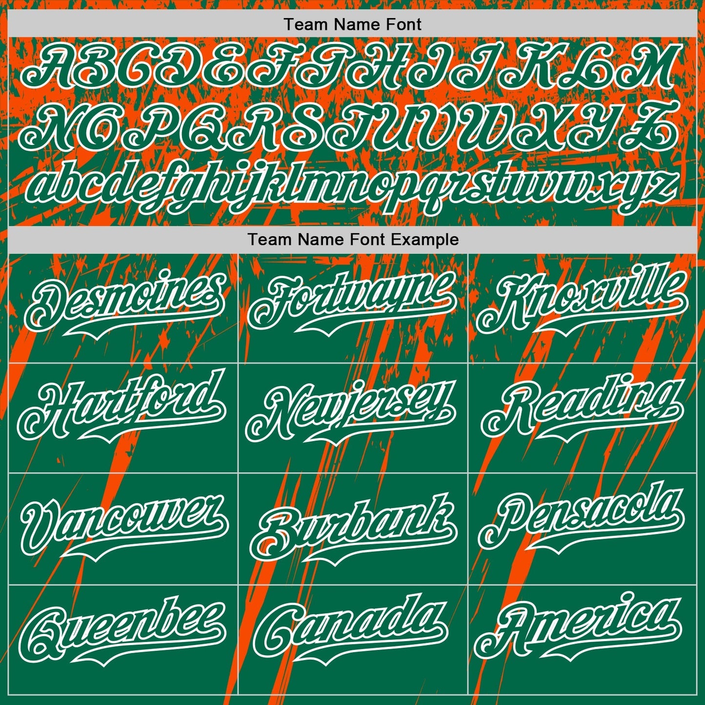 Custom Kelly Green Orange-White Distressed Scratch Brush Stroke Authentic Baseball Jersey baseball jersey product view 4