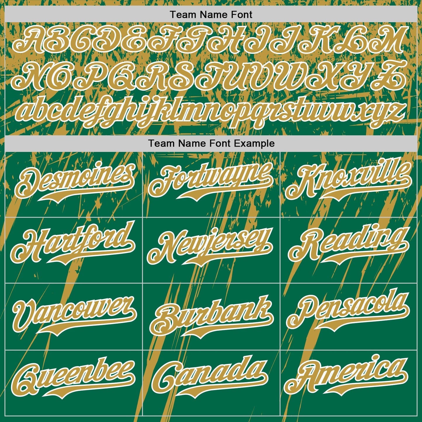 Custom Kelly Green Old Gold-White Distressed Scratch Brush Stroke Authentic Baseball Jersey baseball jersey product view 4