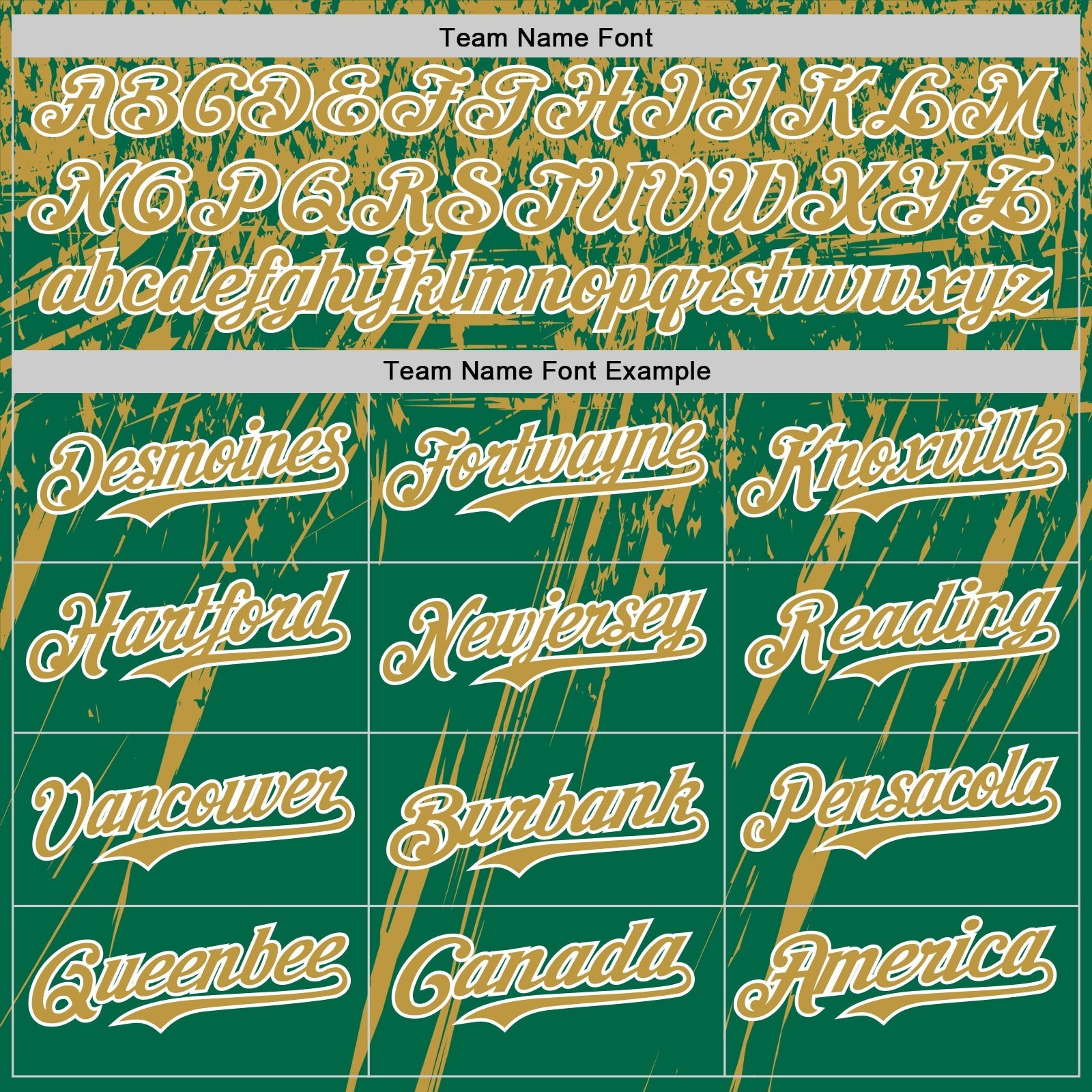 Custom Kelly Green Old Gold-White Distressed Scratch Brush Stroke Authentic Baseball Jersey baseball jersey product view 4