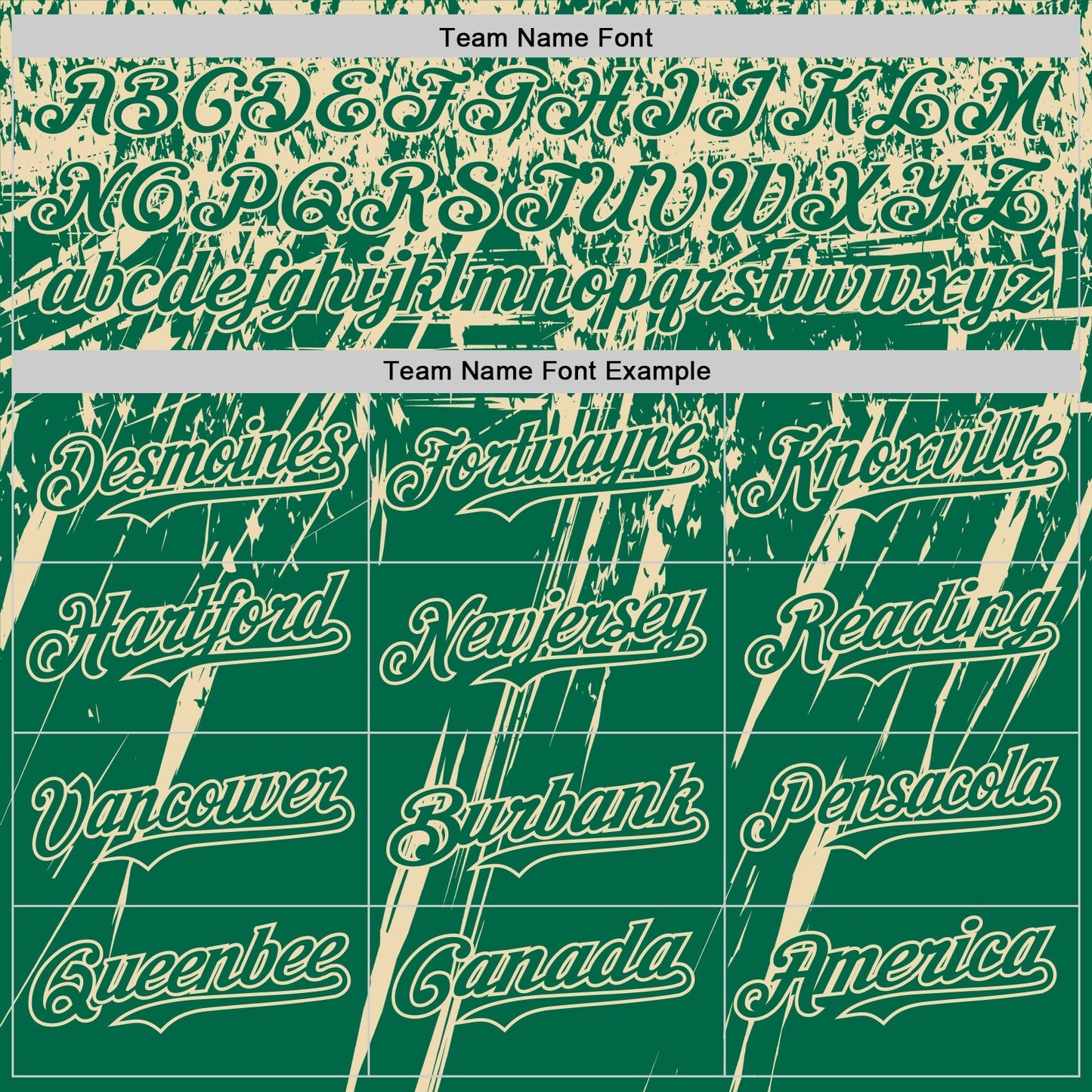 Custom Kelly Green Cream Distressed Scratch Brush Stroke Authentic Baseball Jersey baseball jersey product view 4