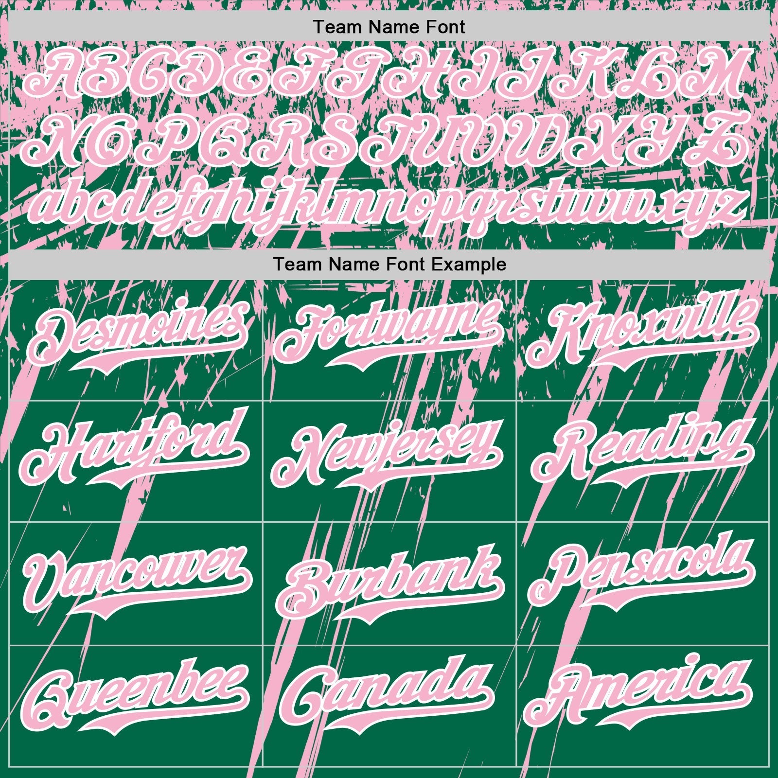 Custom Kelly Green Light Pink-White Distressed Scratch Brush Stroke Authentic Baseball Jersey baseball jersey product view 4