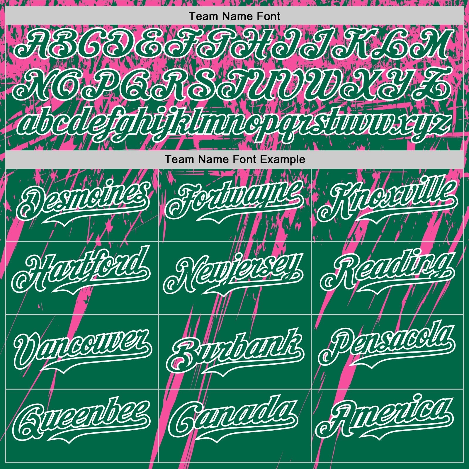 Custom Kelly Green Pink-White Distressed Scratch Brush Stroke Authentic Baseball Jersey baseball jersey product view 4