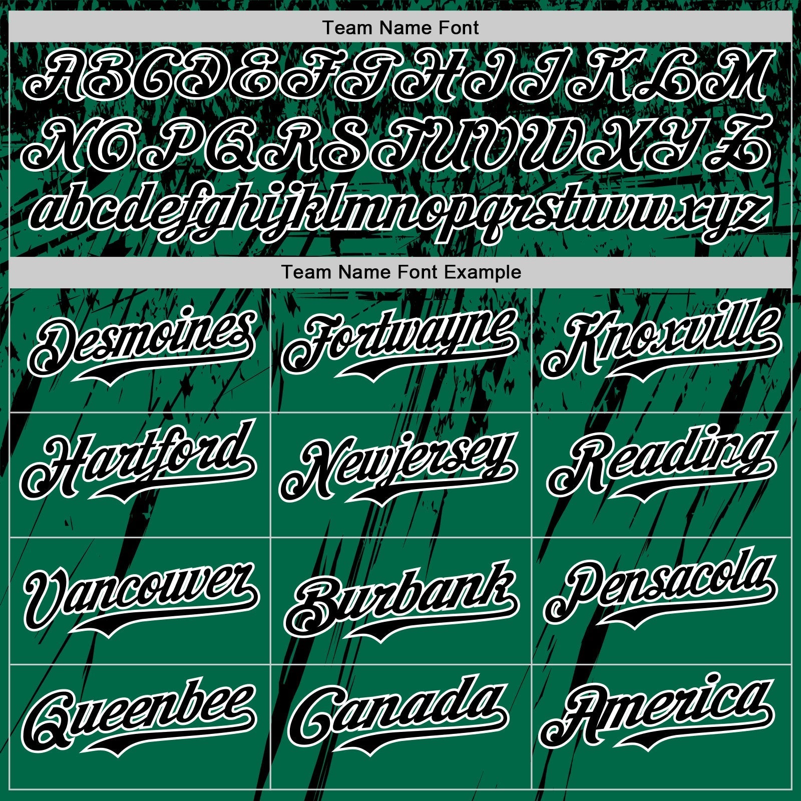 Custom Kelly Green Black-White Distressed Scratch Brush Stroke Authentic Baseball Jersey baseball jersey product view 4