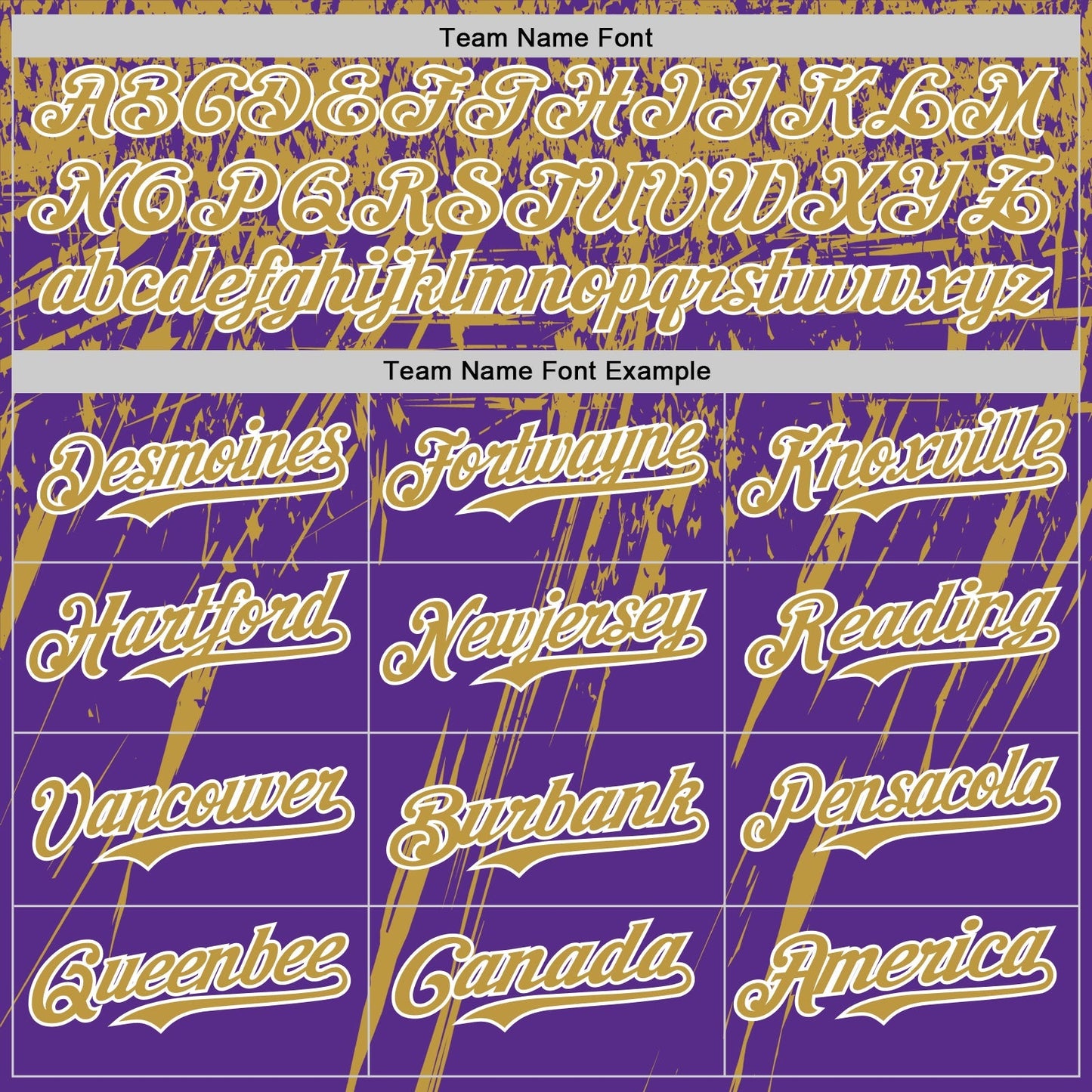 Custom Purple Old Gold-White Distressed Scratch Brush Stroke Authentic Baseball Jersey baseball jersey product view 4