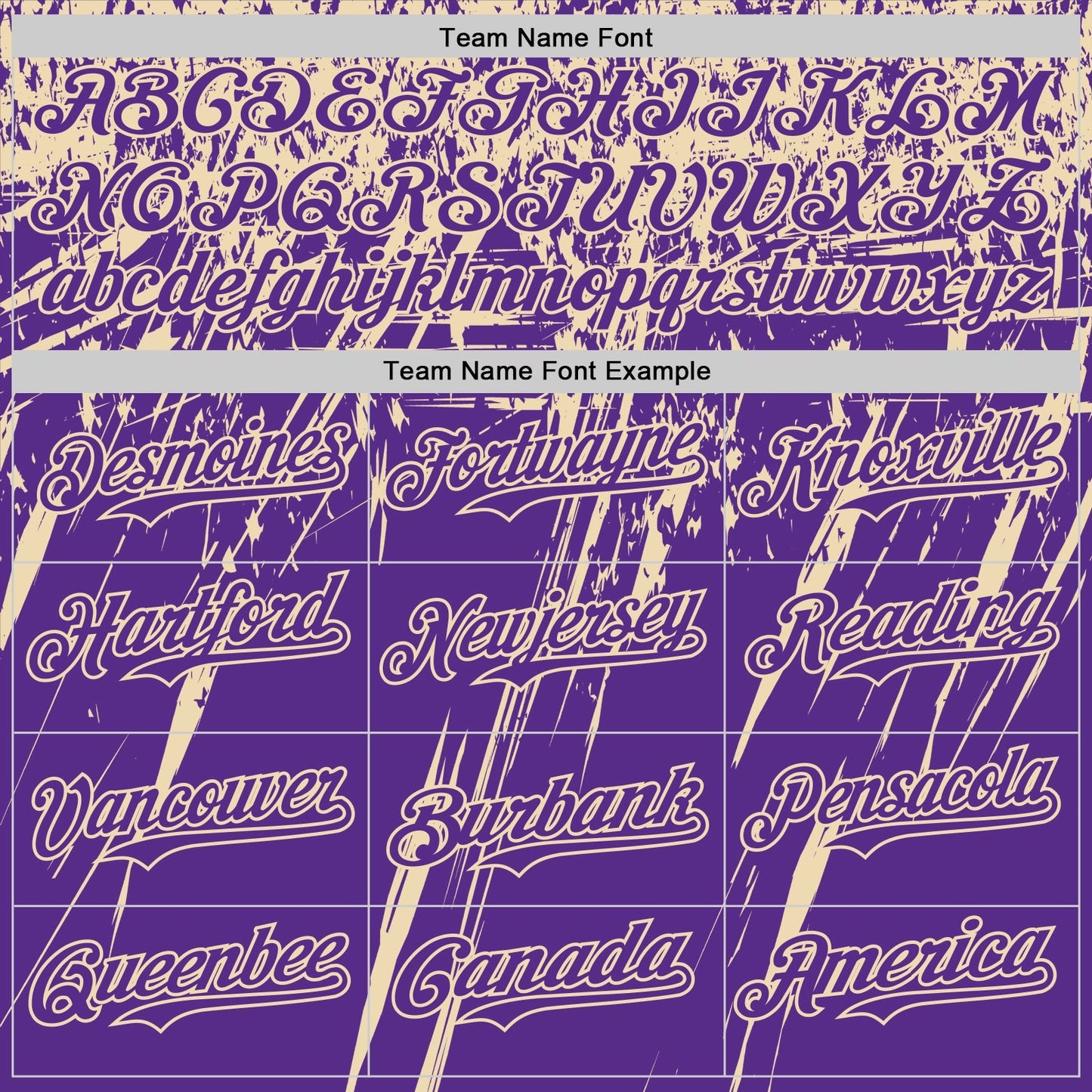 Custom Purple Cream Distressed Scratch Brush Stroke Authentic Baseball Jersey baseball jersey product view 4
