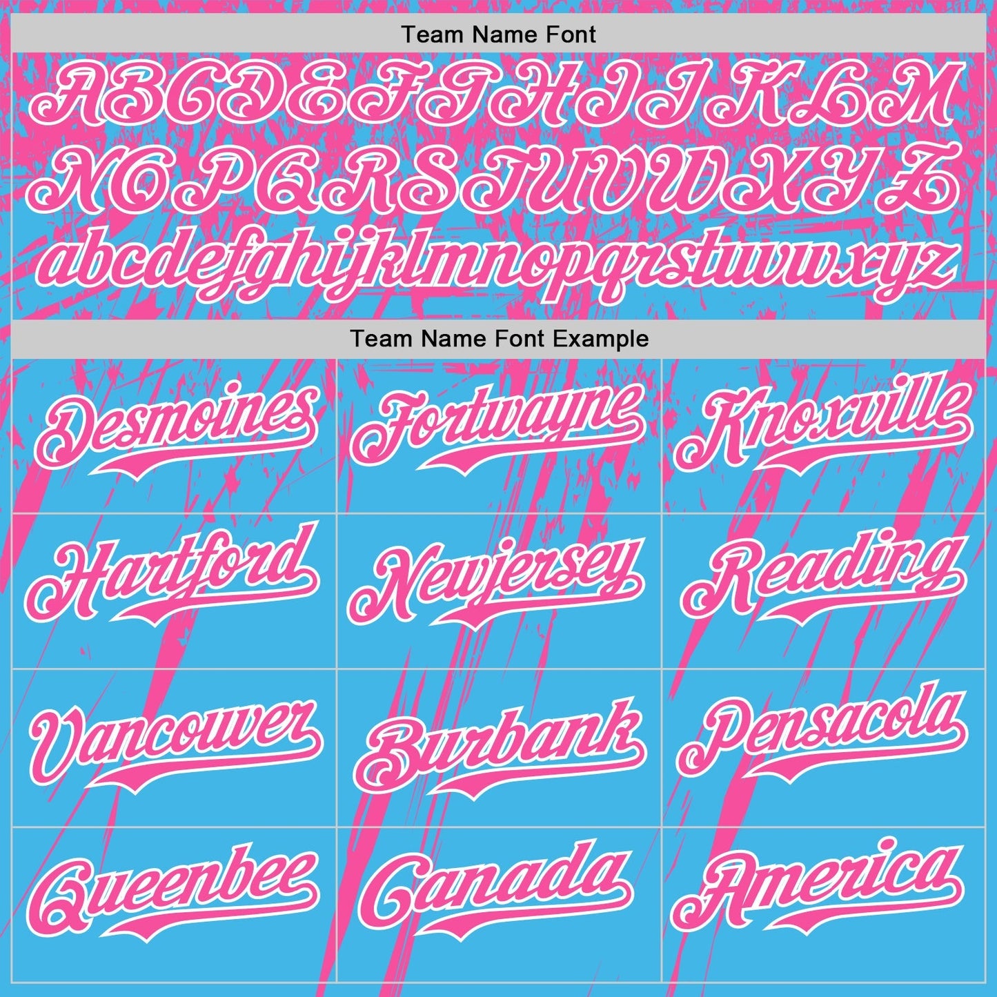 Custom Sky Blue Pink-White Distressed Scratch Brush Stroke Authentic Baseball Jersey baseball jersey product view 4