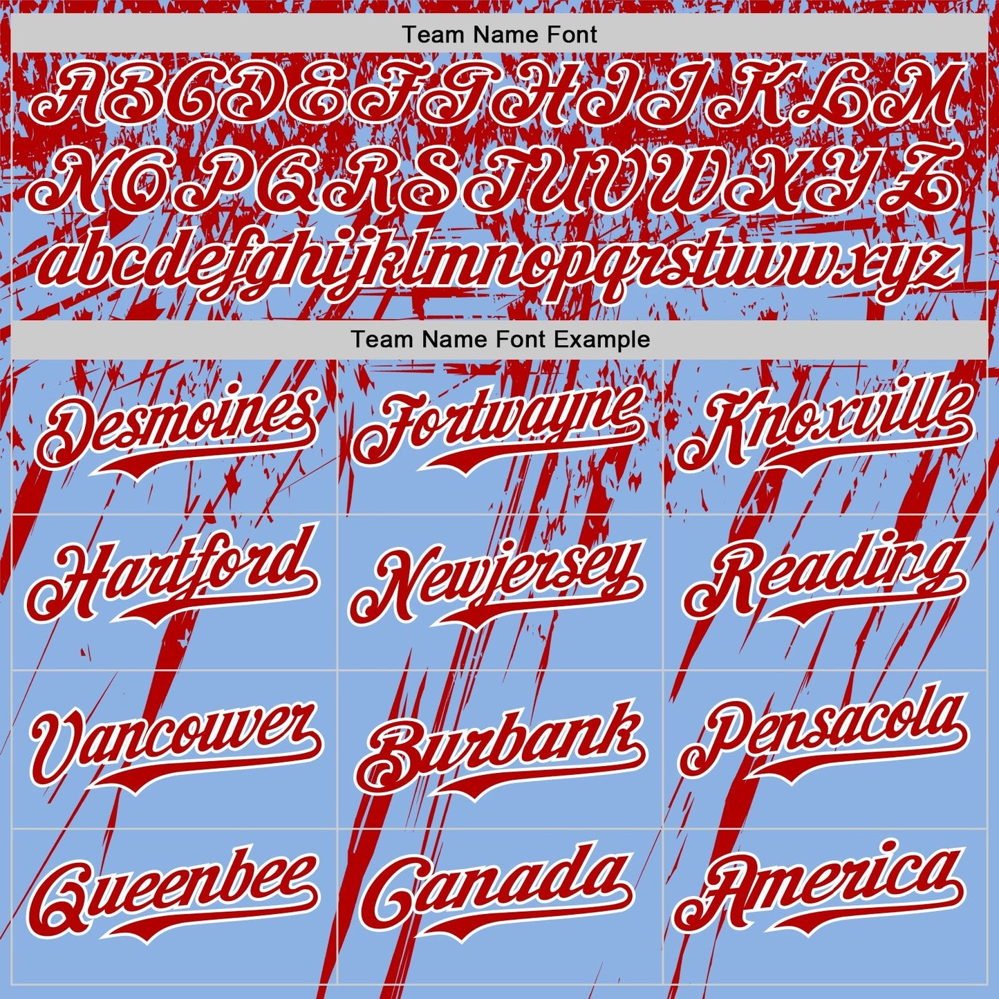 Custom Light Blue Red-White Distressed Scratch Brush Stroke Authentic Baseball Jersey baseball jersey product view 4