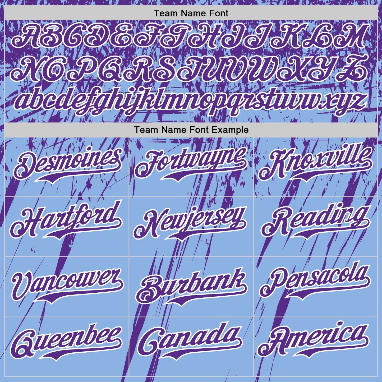 Custom Light Blue Purple-White Distressed Scratch Brush Stroke Authentic Baseball Jersey baseball jersey product view 4