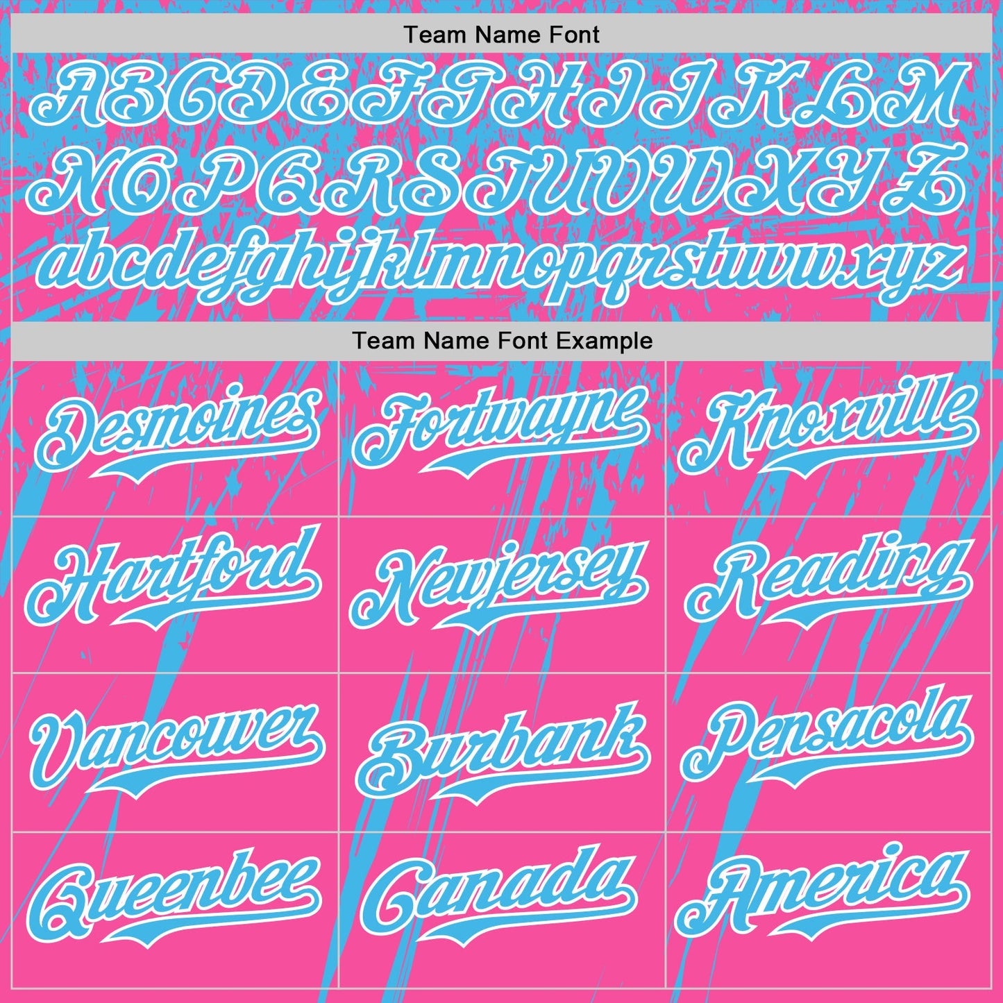 Custom Pink Sky Blue-White Distressed Scratch Brush Stroke Authentic Baseball Jersey baseball jersey product view 4