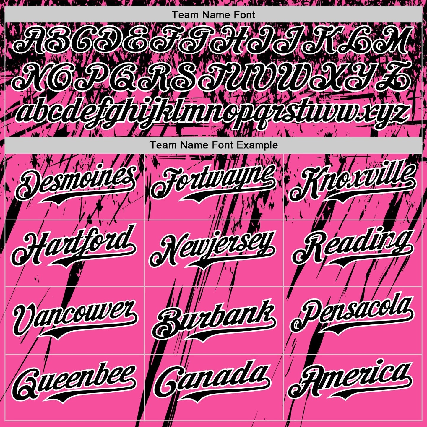Custom Pink Black-White Distressed Scratch Brush Stroke Authentic Baseball Jersey baseball jersey product view 4