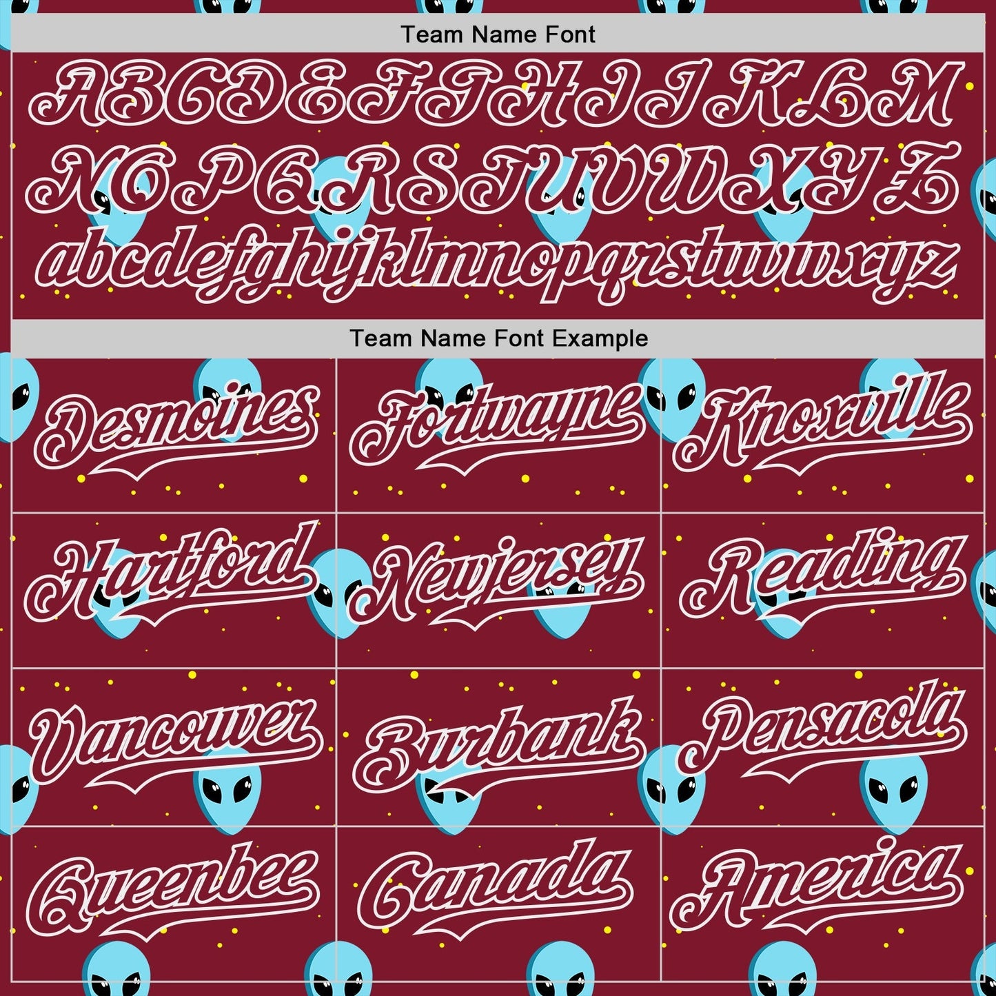 Custom Crimson White Cartoon Alien Galaxy Authentic Baseball Jersey baseball jersey product view 4