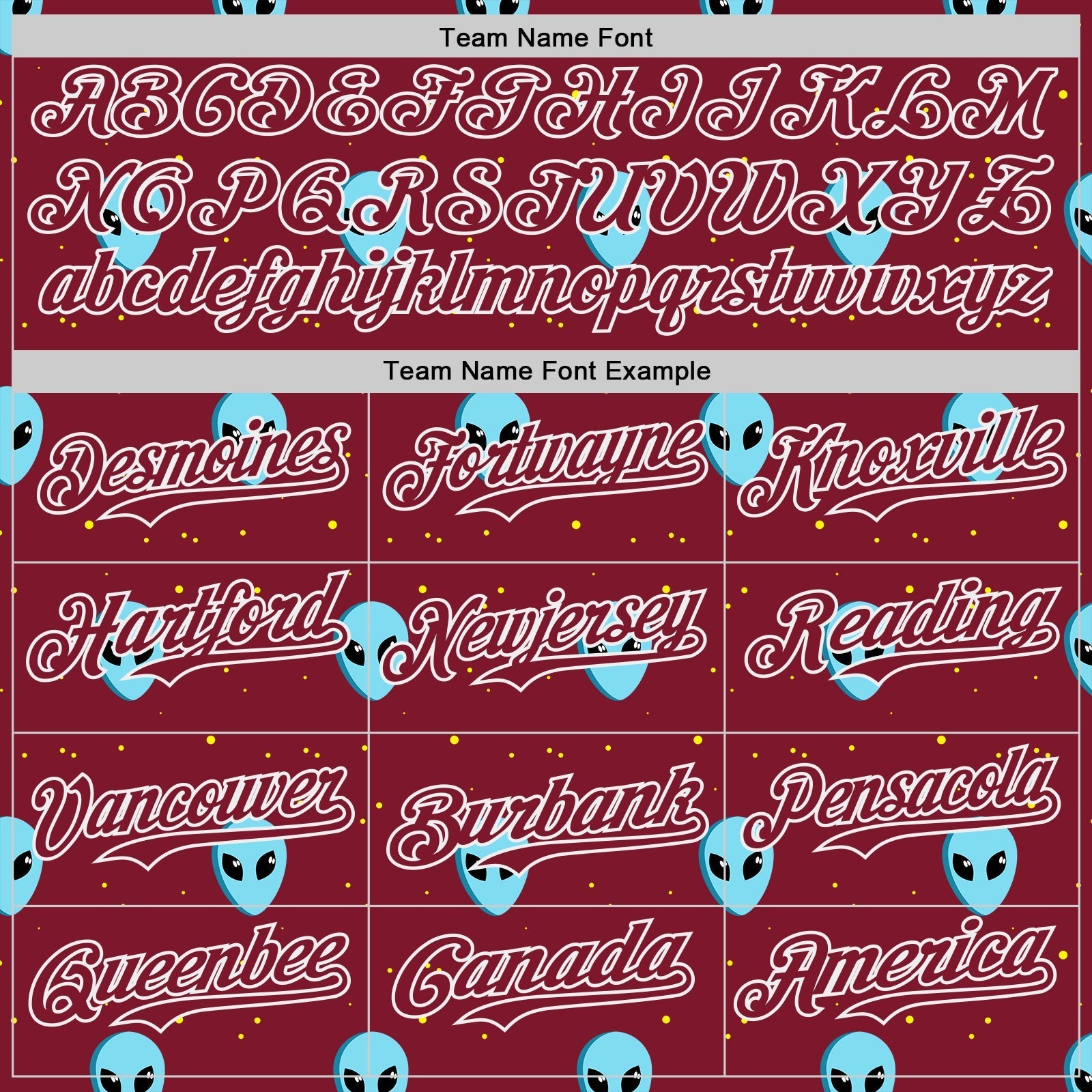 Custom Crimson White Cartoon Alien Galaxy Authentic Baseball Jersey baseball jersey product view 4