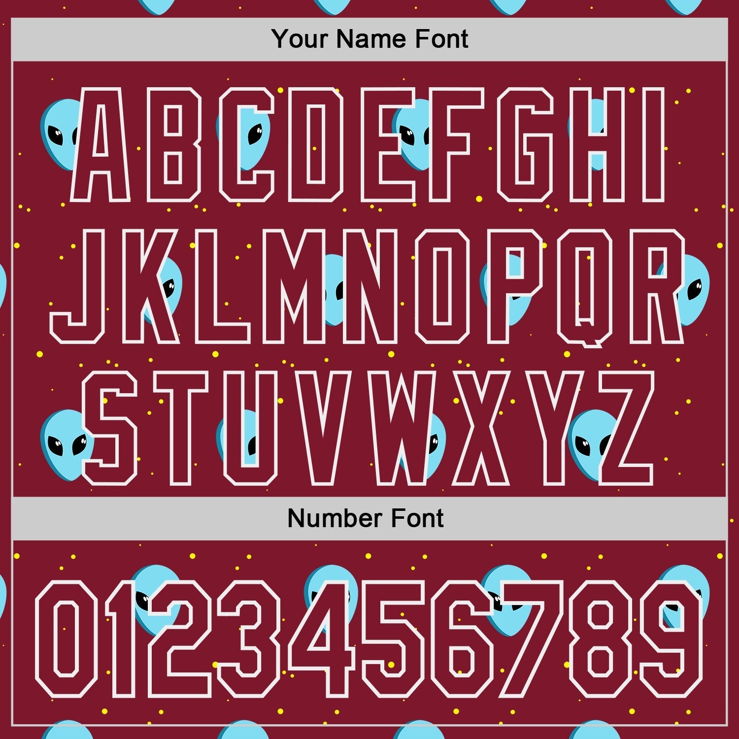 Custom Crimson White Cartoon Alien Galaxy Authentic Baseball Jersey baseball jersey product view 5